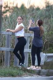 Jennifer Lopez - Posing for Sunset Portraits in Hamptons 08/14/2020