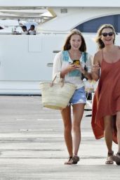 Kate Moss and Lila Grace Moss On Board of a Luxury Yacht in Ibiza 08/03/2020