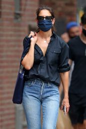 Katie Holmes in Casual Outfit - New York 08/28/2020