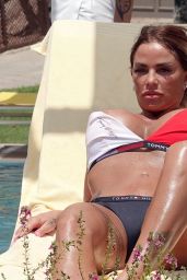 Katie Price in a Designer Bikini - Relaxing Poolside in Turkey 07/29/2020