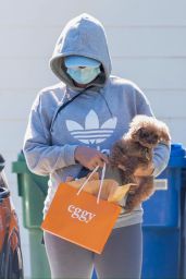 Katy Perry With Her Puppy Running Errand in LA 08/11/2020