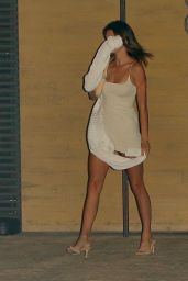 Kendall Jenner in White Mini Dress at Nobu in Malibu 08/15/2020