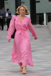 Kimberley Walsh in Heart Patterned Summer Dress in London 08/23/2020