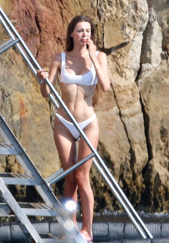 Lara Lieto in a White Bikini in South of France 08/01/2020