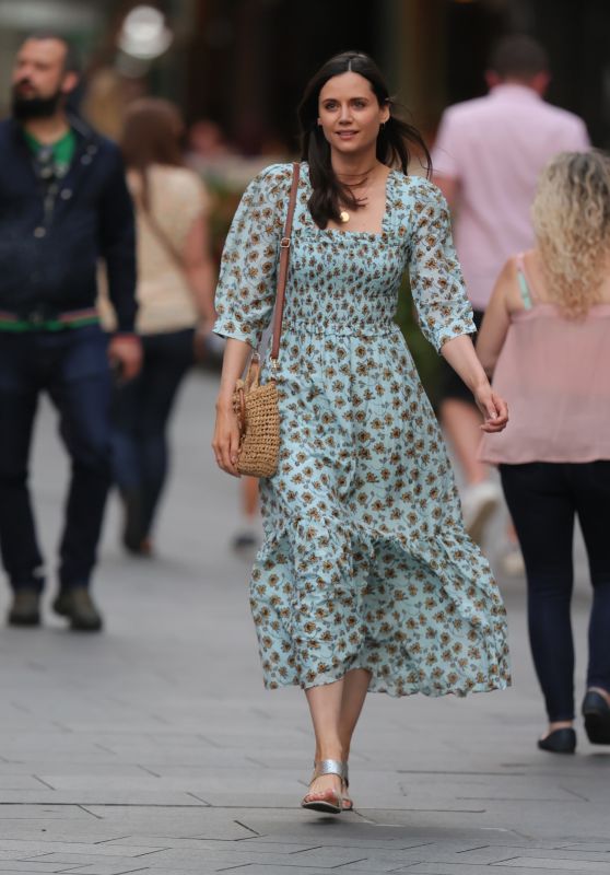 Lilah Parsons in a Floral Summer Dress - London 08/22/2020