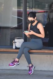 Lucy Hale at Alfreds Cafe in Studio City 08/12/2020