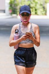 Lucy Hale at Fryman Canyon in Studio City 08/18/2020