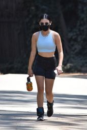 Lucy Hale in Train Shorts - Fryman Canyon in Studio City 08/14/2020