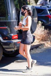 Lucy Hale in Train Shorts - Fryman Canyon in Studio City 08/14/2020