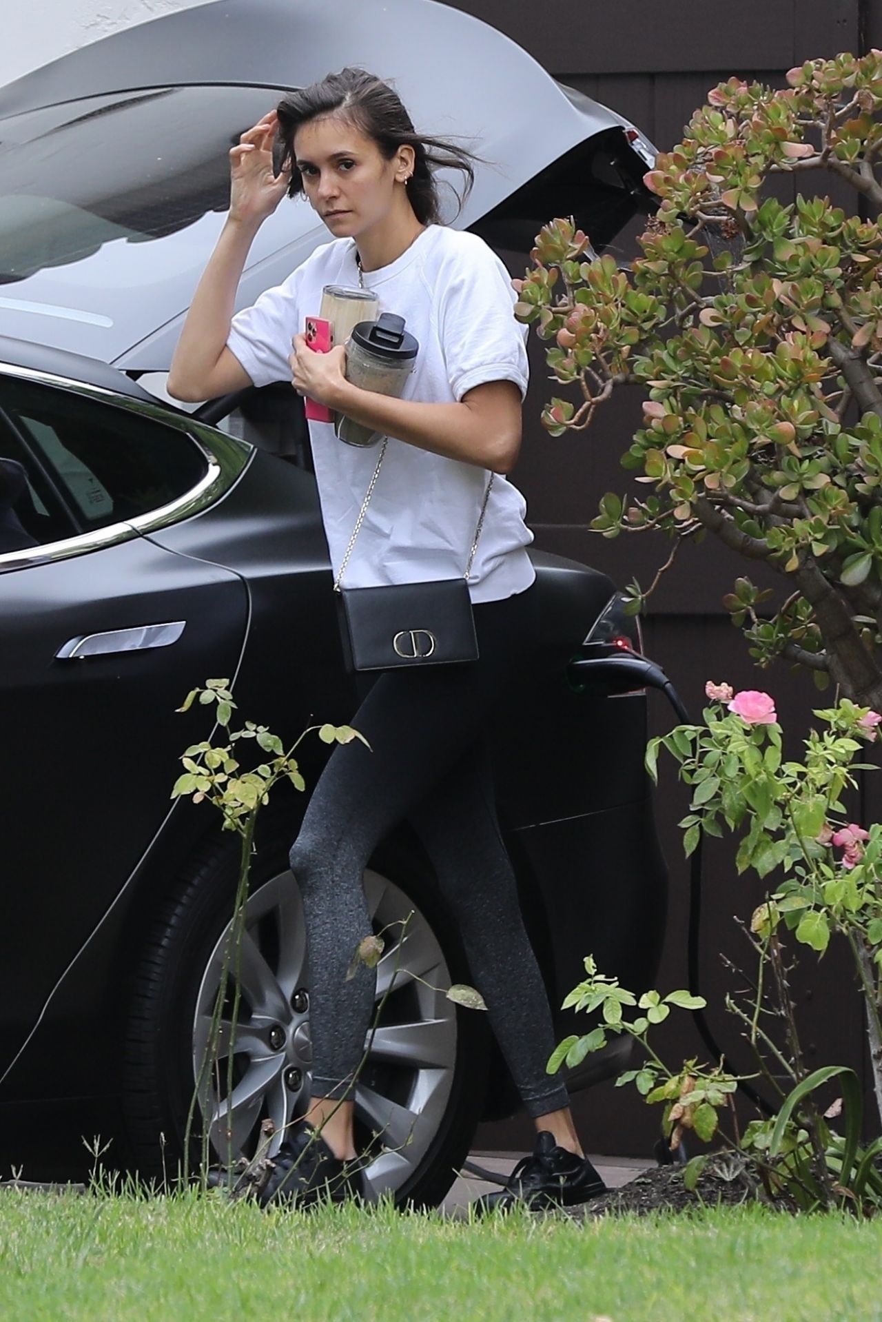 Nina Dobrev Leaving Her House in Los Angeles 08/05/2020