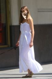 Olivia Palermo in a Slip Dress - NYC 08/02/2020
