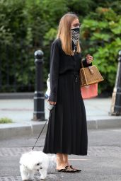 Olivia Palermo - Taking Her Dog For a Walk in Brooklyn 08/18/2020