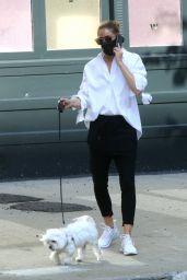 Olivia Palermo - Walking Her Dog Mr. Butler in NYC 07/28/2020