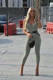 Paige Turley in a Gray Outfit in Manchester 08/14/2020