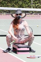 Phoebe Price at the Tennis Courts in Los Angeles 08/04/2020