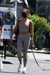 Vanessa Hudgens in Crop Top and Leggings - West Hollywood 08/26/2020