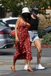 Vanessa Hudgens in Summer Street Outfit - Studio City 08/22/2020