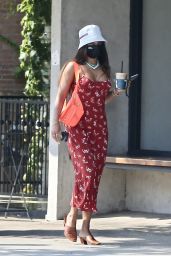 Vanessa Hudgens in Summer Street Outfit - Studio City 08/22/2020