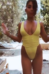 Vanessa Hudgens in Yellow Swimsuit 08/12/2020