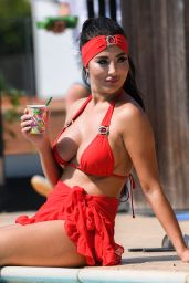 Yazmin Oukhellou - "The Only Way is Essex" TV Show Filming at Swimming Pool in Essex 08/12/2020