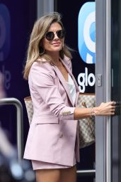 Zoe Hardman in a Pink Short Suit - Leicester Square 08/13/2020