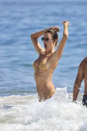 Alessandra Ambrosio in a Bikini on the Beach in LA 09/05/2020