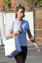 Alessandra Ambrosio in Workout Clothes at Brentwood Country Mart 09/25/2020