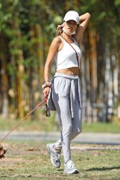 Alessandra Ambrosio on a Dog Walk in LA 09/03/2020