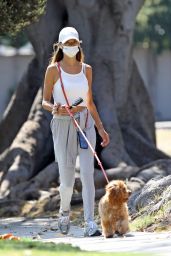 Alessandra Ambrosio on a Dog Walk in LA 09/03/2020