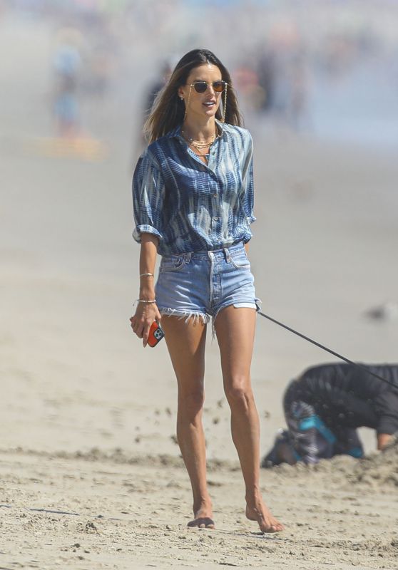 Alessandra Ambrosio on the Beach in Malibu 09/04/2020