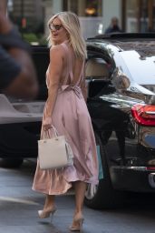Ashley Roberts in a Blush Pink Backless Dress - London 09/14/2020