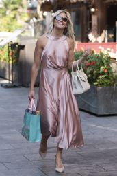 Ashley Roberts in a Blush Pink Backless Dress - London 09/14/2020