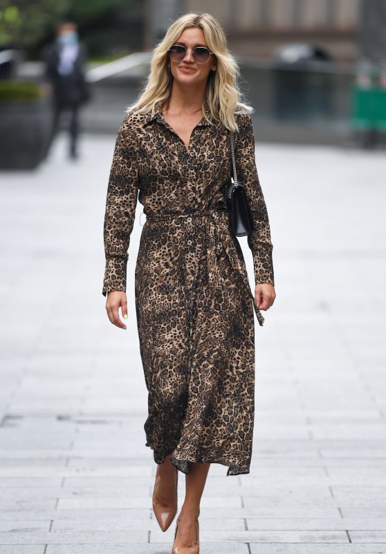 Ashley Roberts in a Leopard Print Maxi Dress - London 09/04/2020 ...