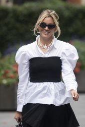 Ashley Roberts in a Monochrome Shirt Dress - London 09/07/2020
