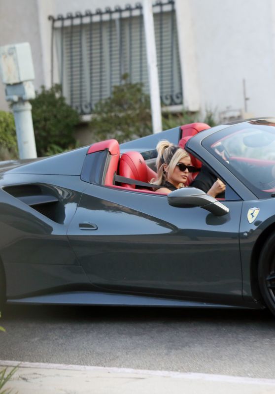 Bebe Rexha - Gets a New Ferrari Delivered to Her Home in LA 09/17/2020