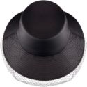 Dior Black Bucket Teddy-D Large Brim with Veil Hat