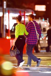 Dua Lipa in Motoguo Daisy Cardigan - Out in New York 09/21/2020