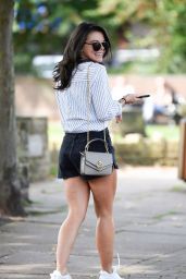 Faye Brookes Leggy in Shorts at Terrence Paul in Cheshire 09/15/2020