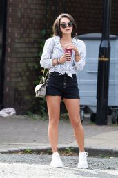 Faye Brookes Leggy in Shorts at Terrence Paul in Cheshire 09/15/2020