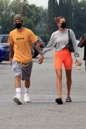 Hailey Bieber and Justin Bieber - Head to Pilates in Beverly Hills 09/12/2020