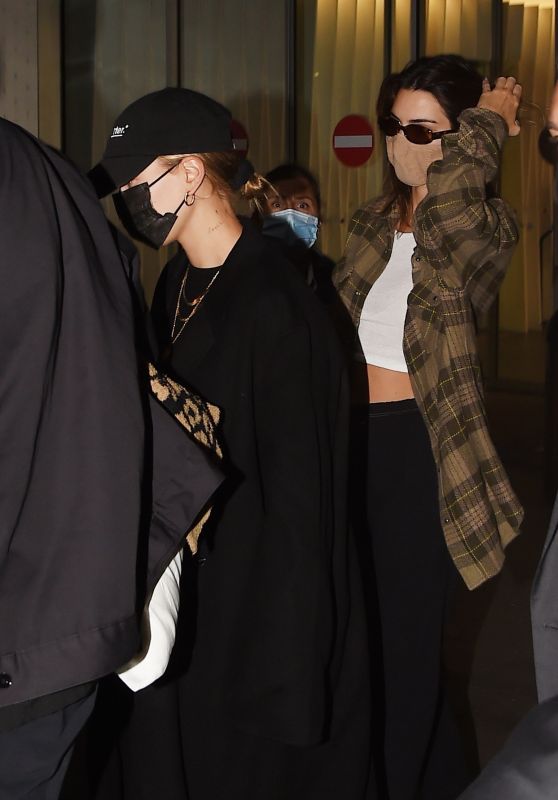 Hailey Bieber and Kendall Jenner - Arriving for Milan Fashion Week 09/25/2020