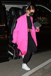 Hailey Bieber in Travel Outfit - Leaving Milan 09/27/2020
