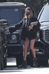 Hailey Bieber Leggy in Shorts - LA 09/22/2020