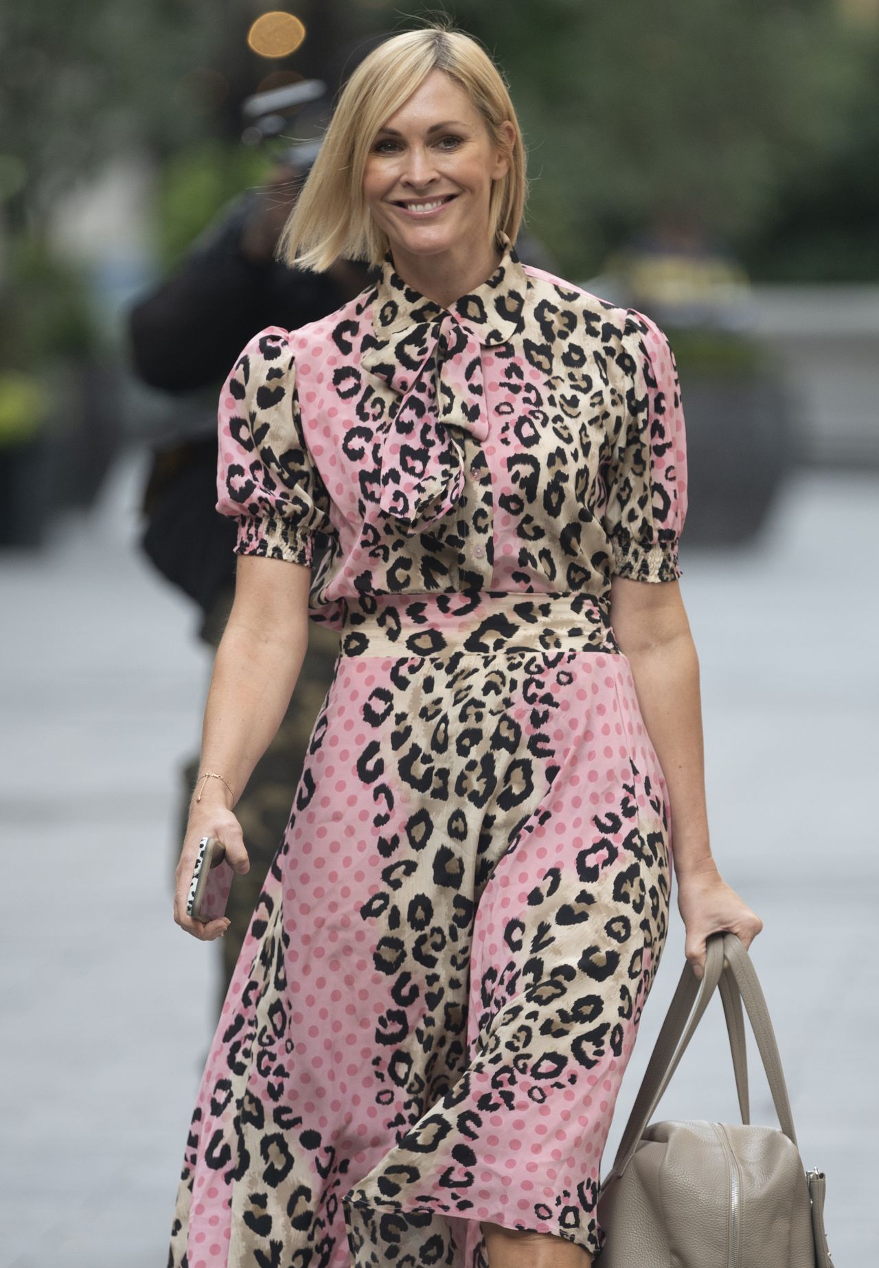 Jenni Falconer in Animal Print Dress - London 09/07/2020 • CelebMafia
