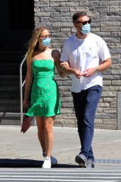 Jennifer Lawrence in a Green Dress - New York 09/05/2020