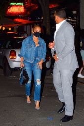 Jennifer Lopez and Alex Rodriguez at Carbone Restaurant in Manhattan 09/08/2020