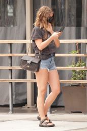 Julianne Hough in a Vintage Tee and Cut-Off Shorts - Los Angeles 09/12/2020