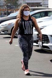 Justina Machado - Arriving for practice at the DWTS studio in LA 09/18/2020
