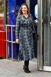Kelly Brook in a Snakeskin Patterned Flattering Dress - London 09/11/2020