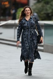 Kelly Brook in a Snakeskin Patterned Flattering Dress - London 09/11/2020